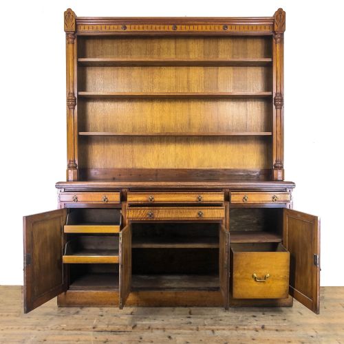 fig 2. Antique 20th Century Carved Oak Dresser