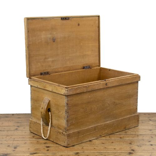 fig 1. Victorian Antique Pine Sea Chest