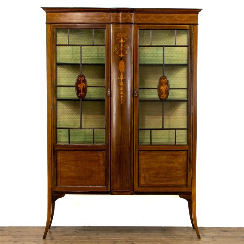 Edwardian Inlaid Mahogany Display Cabinet