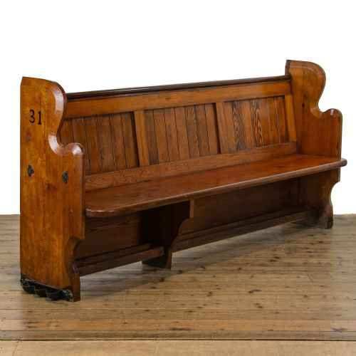 Antique Pitch Pine Pew