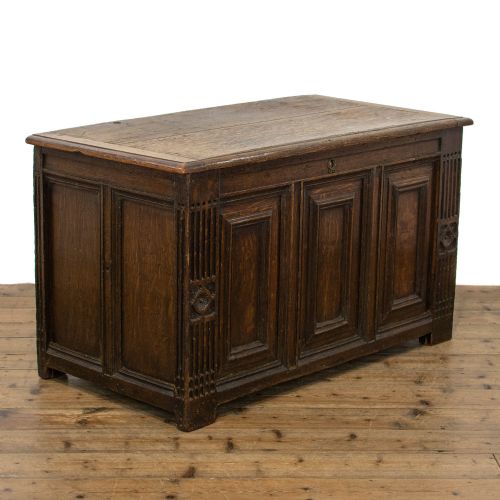 Early 18th Century Antique Oak Coffer
