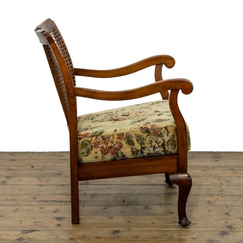 fig 2. Edwardian Antique Armchair with Upholstered Cushion