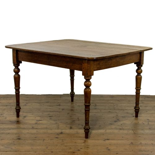 fig 1. 19th Century Antique Oak Kitchen Table
