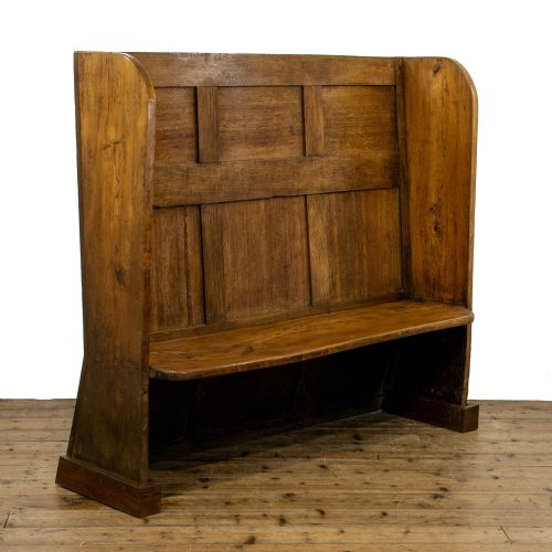fig 1. 19th Century Antique Oak High Back Settle