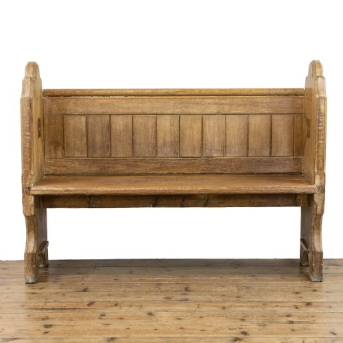 fig 1. Antique Pitch Pine Pew