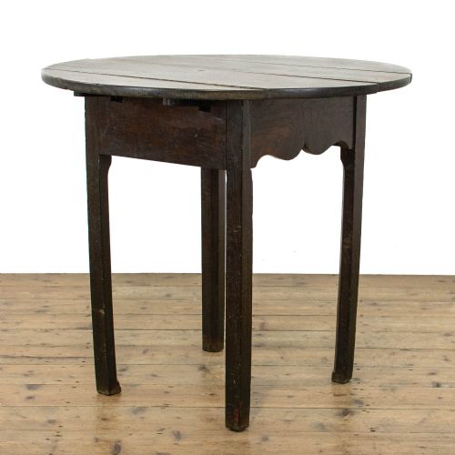 fig 2. 18th Century Antique Oak Round Side Table