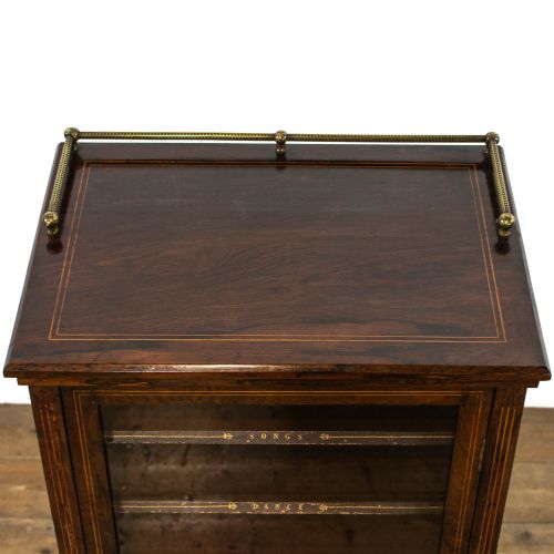 fig 1. Edwardian Antique Rosewood Music Cabinet