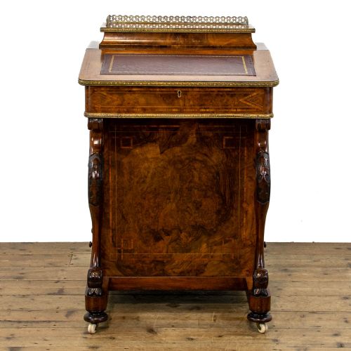 fig 1. Antique Walnut Davenport Desk