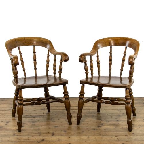 Pair of Antique Deacon's Armchairs
