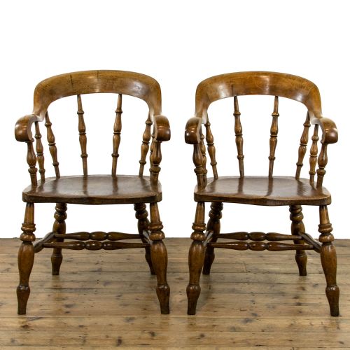 fig 1. Pair of Antique Deacon's Armchairs