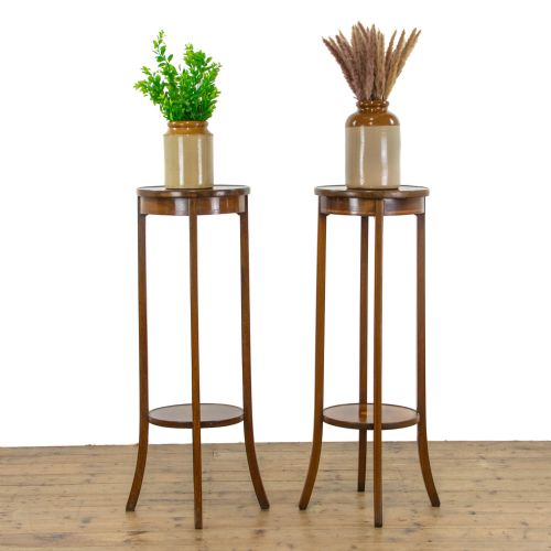 Pair of Edwardian Mahogany Plant Stands