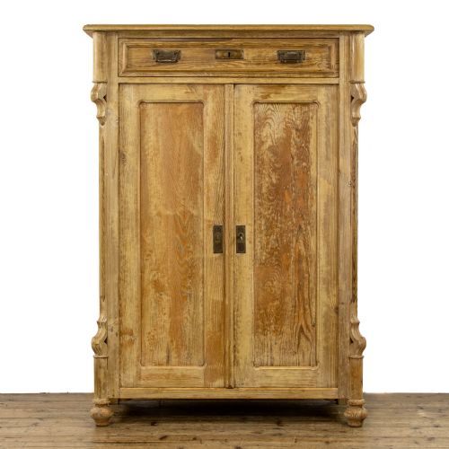Large Rustic Antique Pine Cupboard