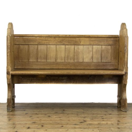 fig 1. Rustic Antique Pitch Pine Pew