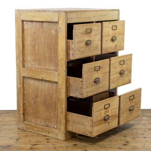 fig 2. Rustic Pine Six Drawer Filing Cabinet