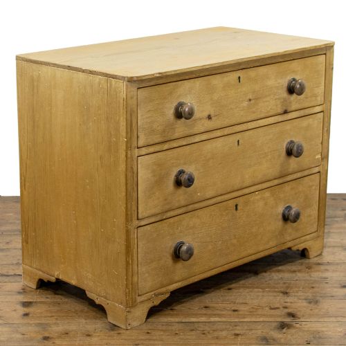fig 1. Small Rustic Pine Chest of Drawers