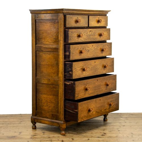 fig 2. Tall Antique Oak Chest of Drawers