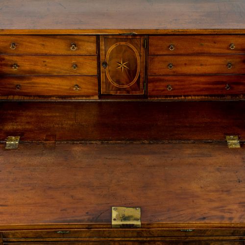 fig 2. Antique George III Mahogany Bureau