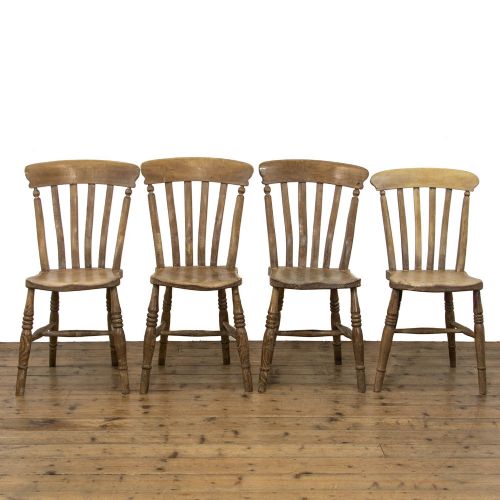 Antique Set of Four Similar Kitchen Chairs