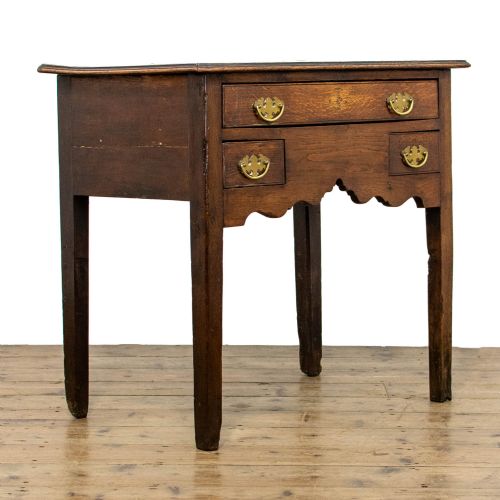 fig 2. 18th Century Antique Oak Lowboy Side Table