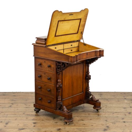 fig 1. Victorian Antique Walnut Davenport Desk