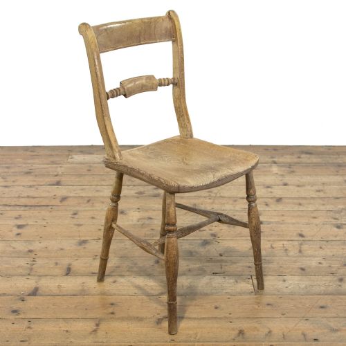 fig 2. Set of Three Rustic Pine Farmhouse Kitchen Chairs