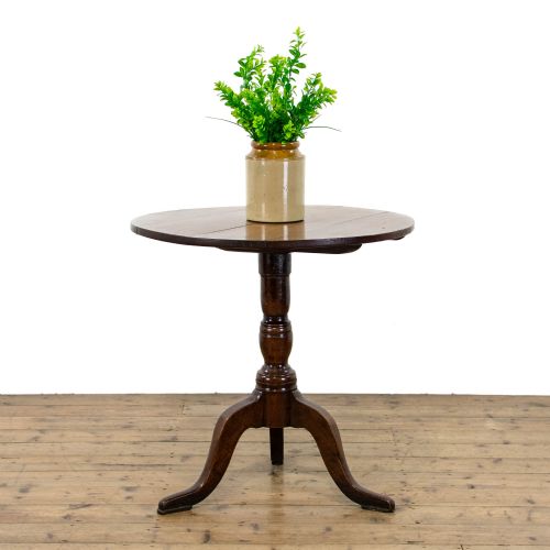 fig 1. Antique Oak Tripod Table