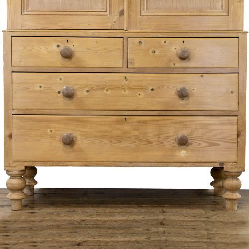 fig 1. Antique Pine Linen Press Cupboard