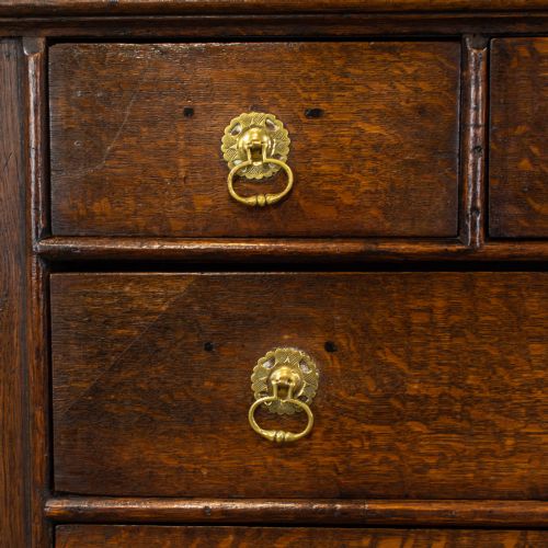 fig 1. 18th Century Antique Oak Chest of Drawers
