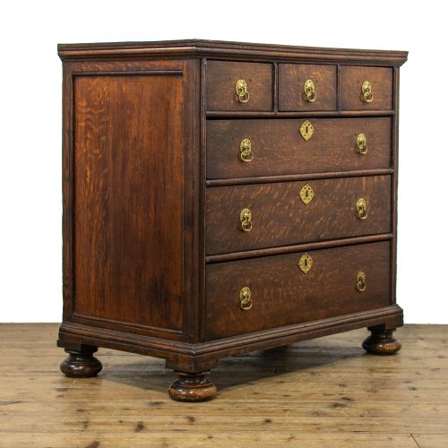 fig 2. 18th Century Antique Oak Chest of Drawers