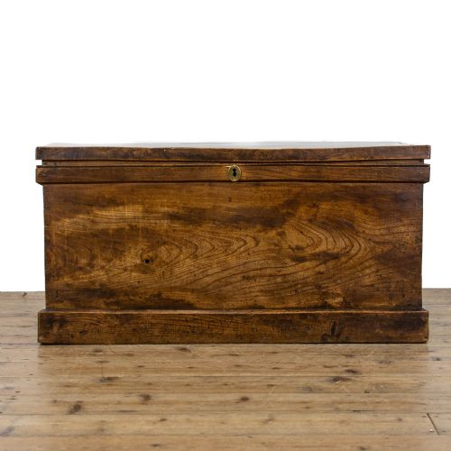fig 1. Antique Elm Trunk or Blanket Box