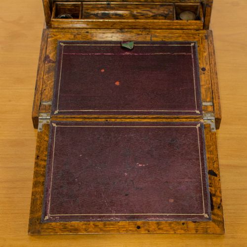 fig 1. Edwardian Antique Oak 'The Gem' Stationery Box