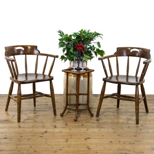 fig 1. Pair of Antique Captains Armchairs