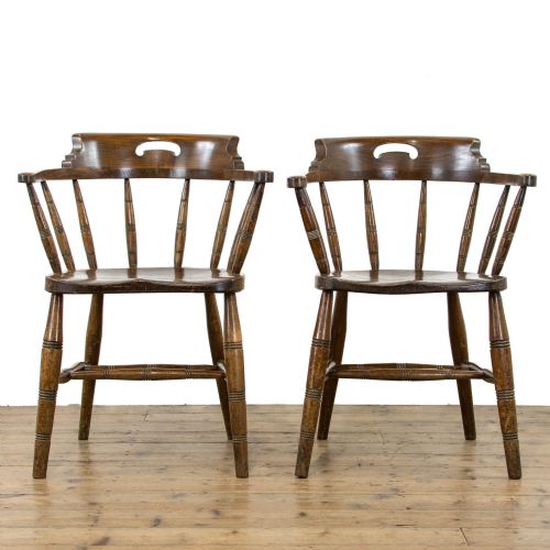 fig 2. Pair of Antique Captains Armchairs