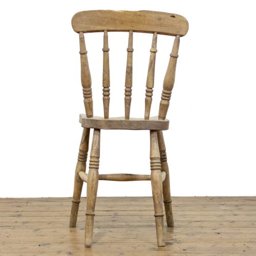 fig 2. Pine Kitchen Table With Four Spindle Back Chairs