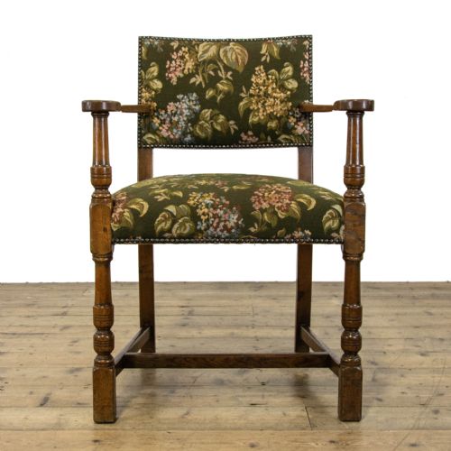 fig 2. Set of Six Oak Upholstered Dining Chairs