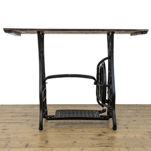 fig 1. 18th Century Antique New Goodrich Base with Oak Inlaid Top