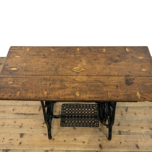 fig 2. 18th Century Antique New Goodrich Base with Oak Inlaid Top