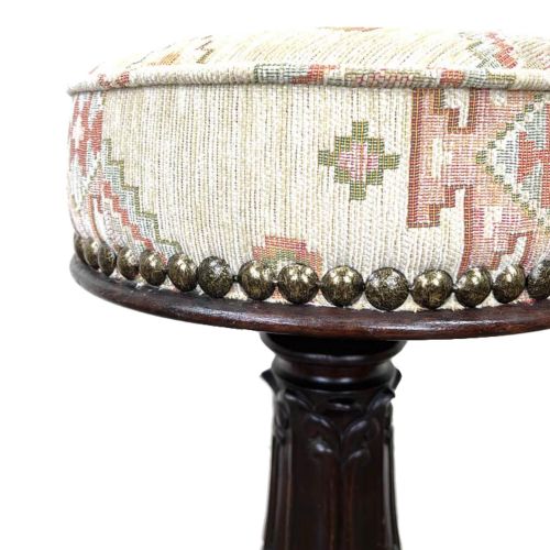 fig 2. Antique Victorian Mahogany Piano Stool