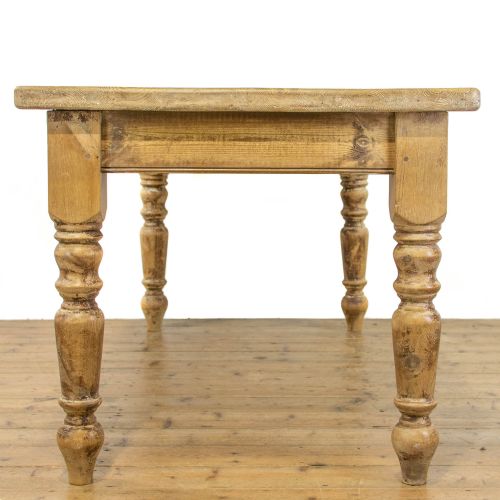 fig 1. Large Antique Pine Farmhouse Kitchen Table