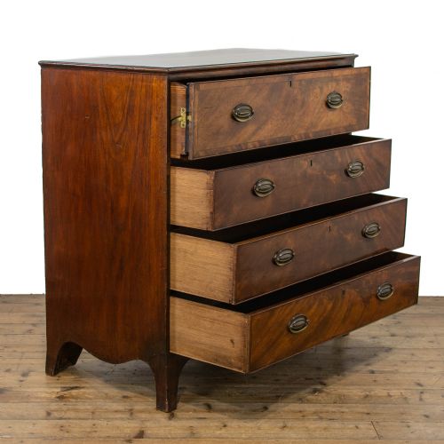 fig 2. Georgian Antique Mahogany Secretaire Chest of Drawers