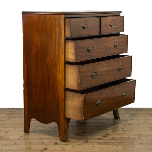 fig 1. Early 19th Century Antique Mahogany Chest of Drawers