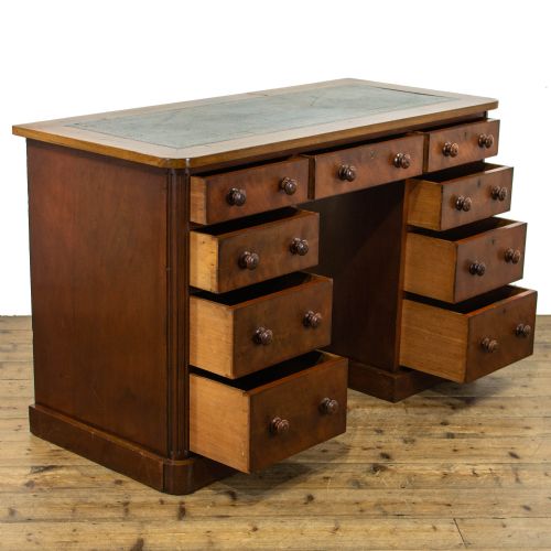 fig 2. Victorian Antique Mahogany Kneehole Desk