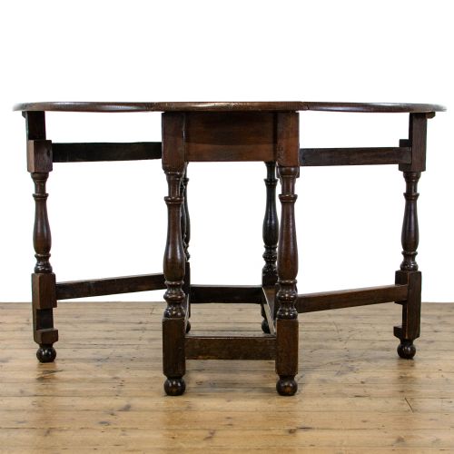 fig 1. Georgian Antique Oak Gate Leg Table