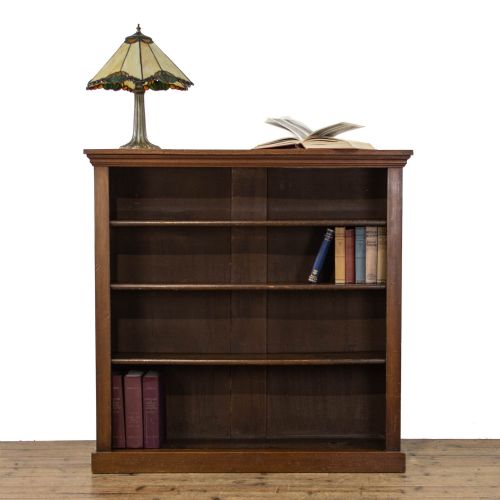 fig 1. Victorian Antique Mahogany Open Bookcase