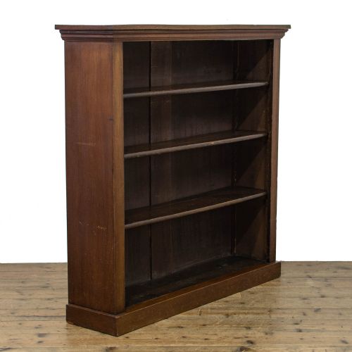 fig 2. Victorian Antique Mahogany Open Bookcase