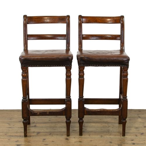 Pair of 19th Century Antique Bar Stools