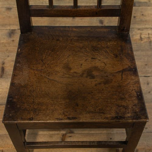 fig 2. Set of Four 19th Century Antique Welsh Oak Farmhouse Chairs