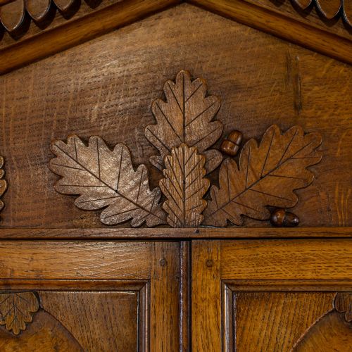 19TH CENTURY ANTIQUE OAK HOUSEKEEPERS CUPBOARD - ADDITIONAL PHOTO 6