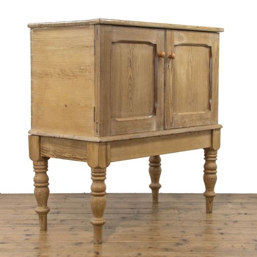 fig 1. Antique Pitch Pine Cupboard on Stand