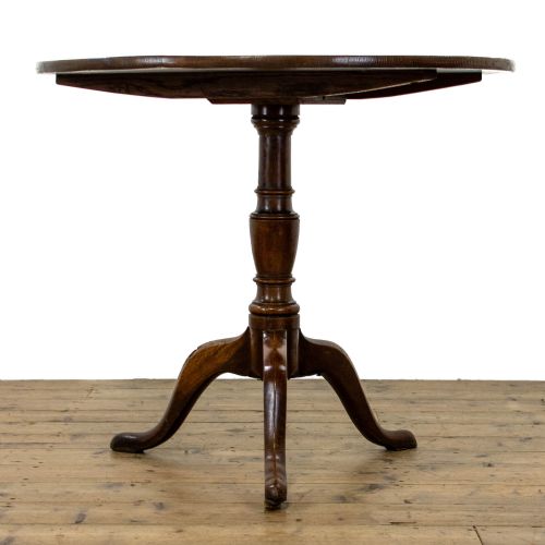fig 1. Georgian Antique Oak Tilt Top Table